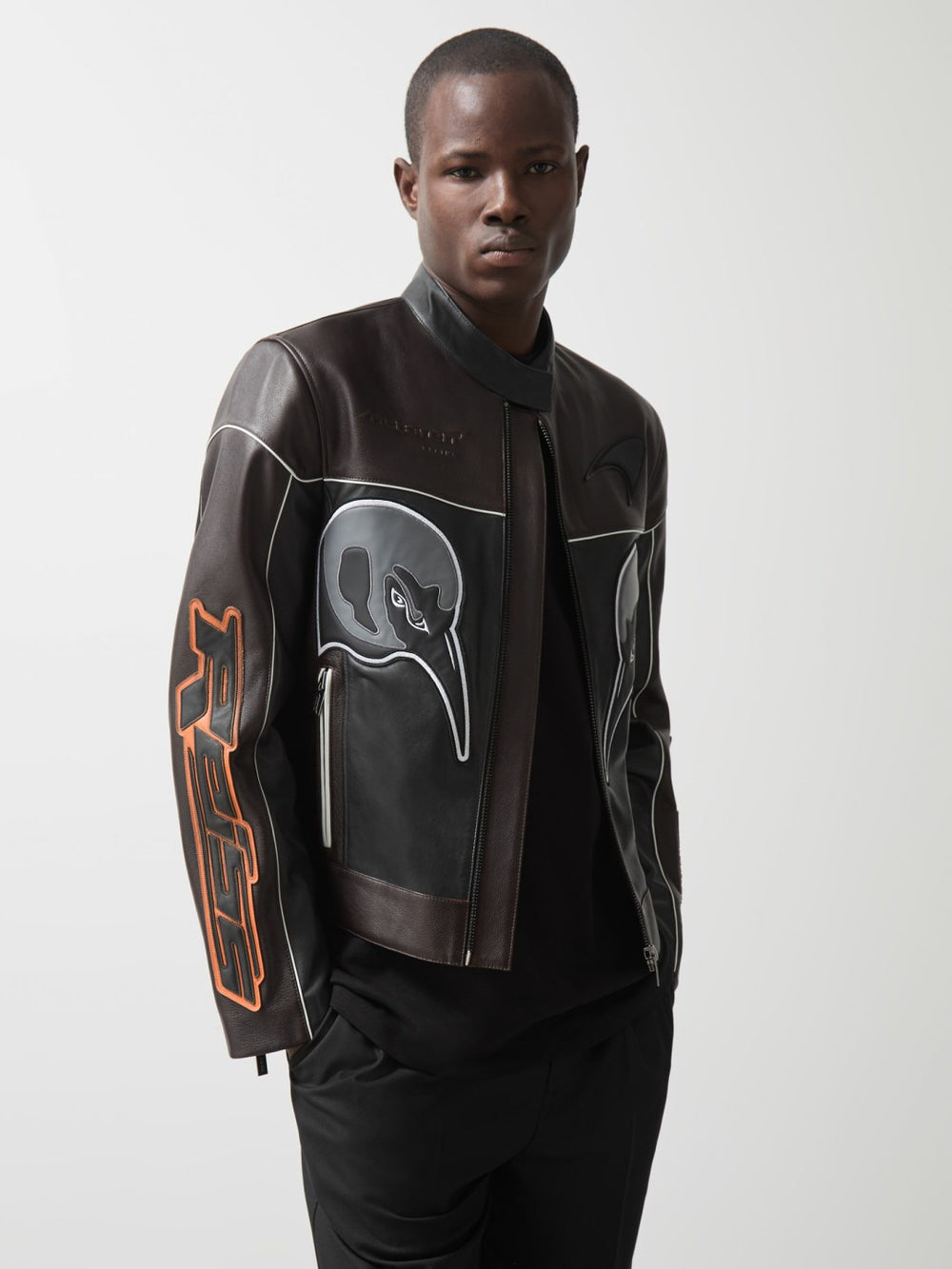 McLaren F1 Team Leather Biker Jacket Black | Men