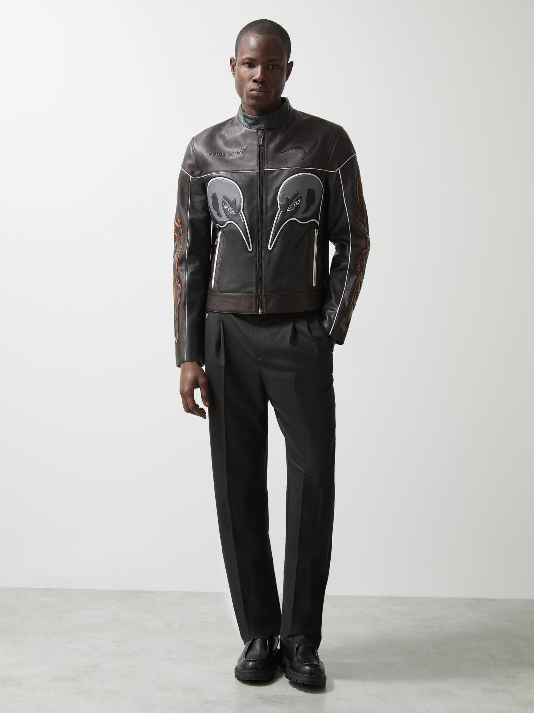 McLaren F1 Team Leather Biker Jacket Black | Men