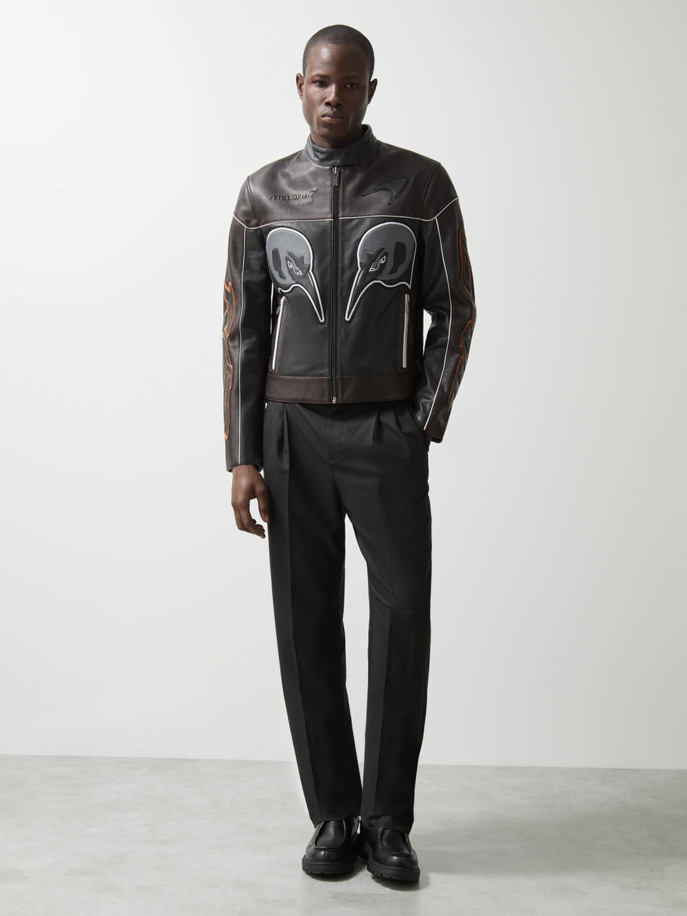 McLaren F1 Team Leather Biker Jacket Black | Men