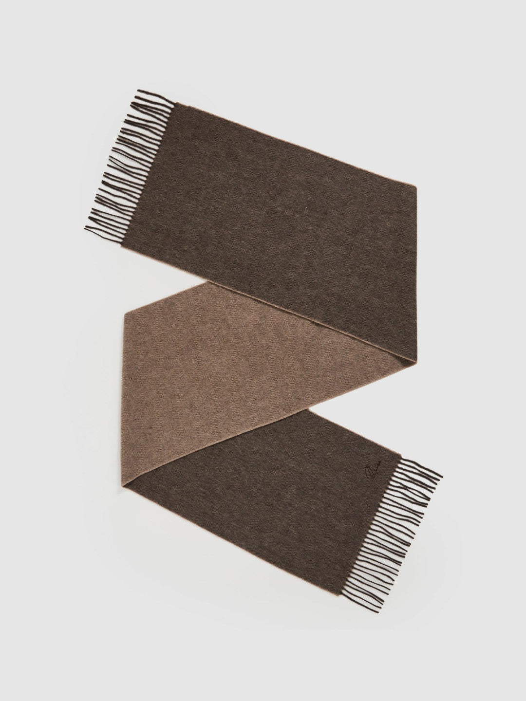Wool and Cashmere Scarf Taupe | Men