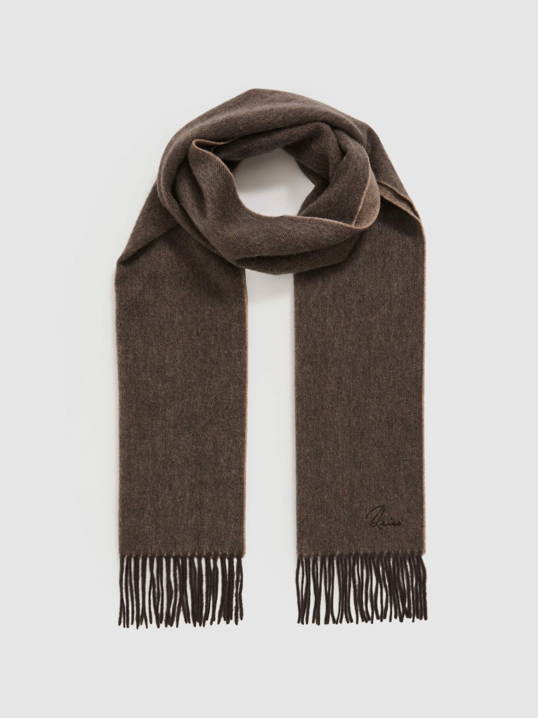Wool and Cashmere Scarf Taupe | Men