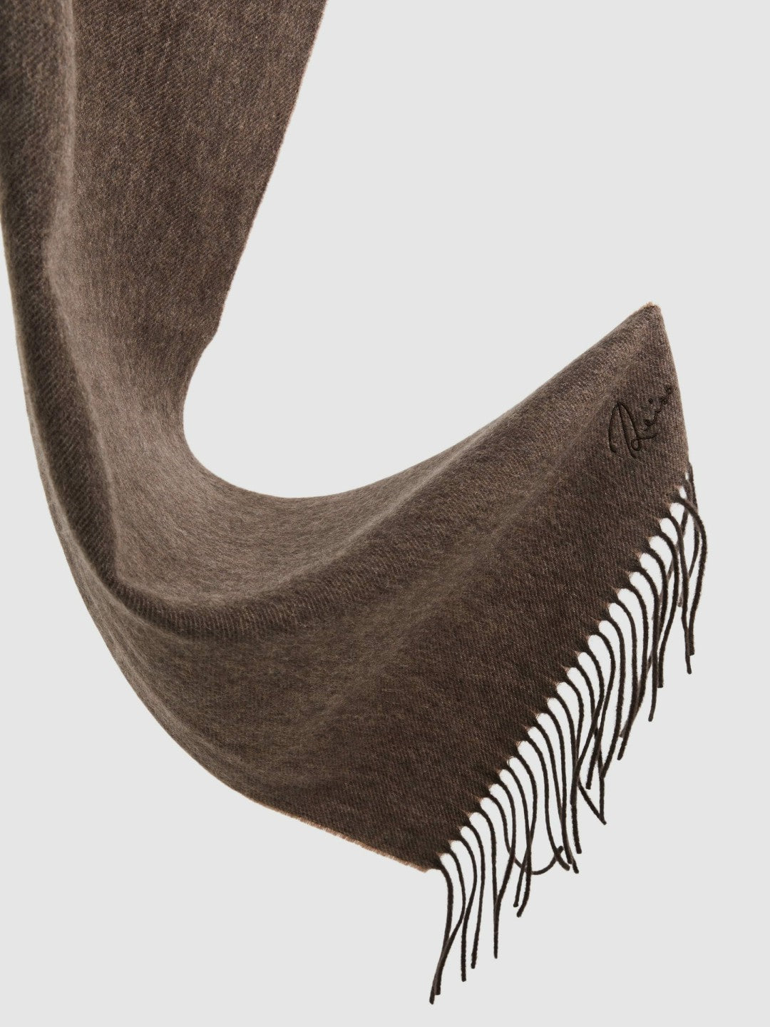 Wool and Cashmere Scarf Taupe | Men