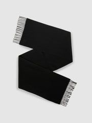 Wool and Cashmere Scarf Black | Men