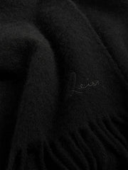 Wool and Cashmere Scarf Black | Men