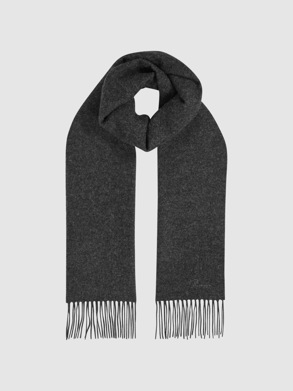 Wool and Cashmere Scarf Charcoal | Men