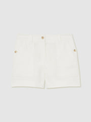 Linen Shorts White | Women