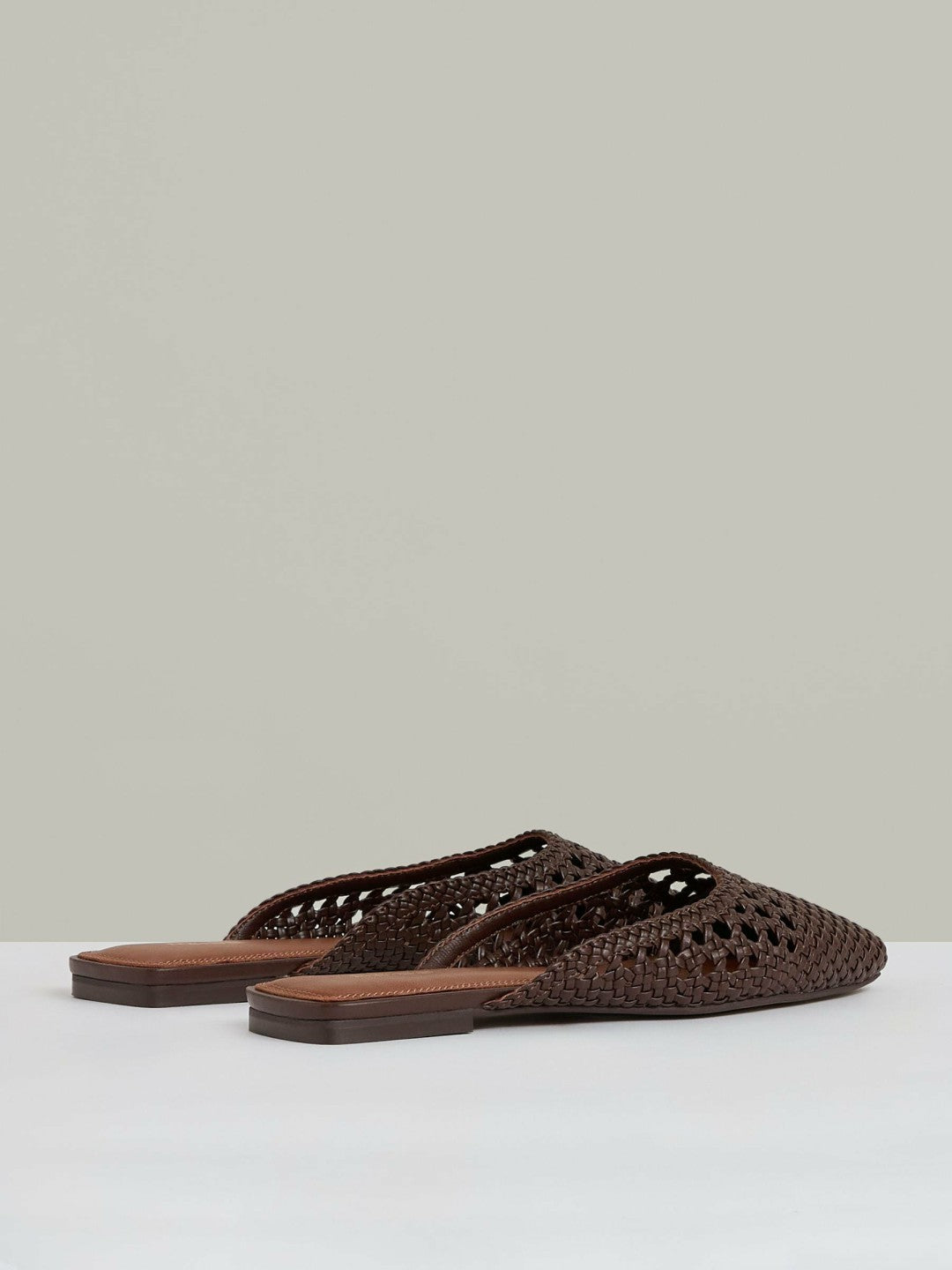 Woven Slip-On Mules Chocolate | Women
