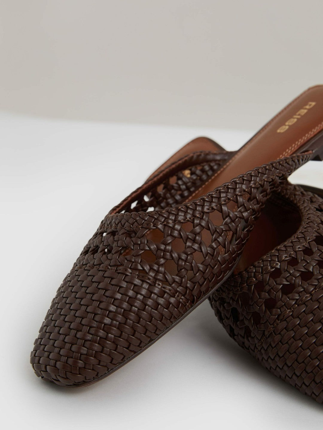 Woven Slip-On Mules Chocolate | Women