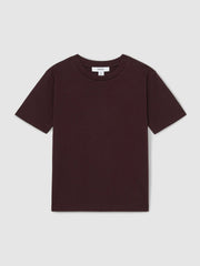 9-13 yrs Cotton Crew-Neck T-Shirt Bordeaux | Children & Baby