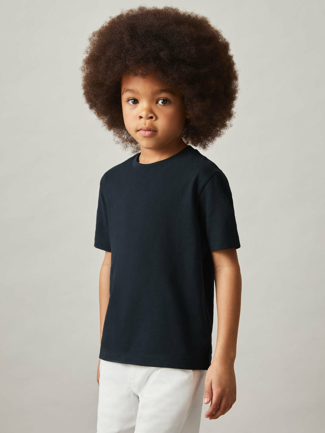 9-13 yrs Cotton Crew-Neck T-Shirt Navy | Children & Baby