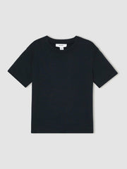 9-13 yrs Cotton Crew-Neck T-Shirt Navy | Children & Baby