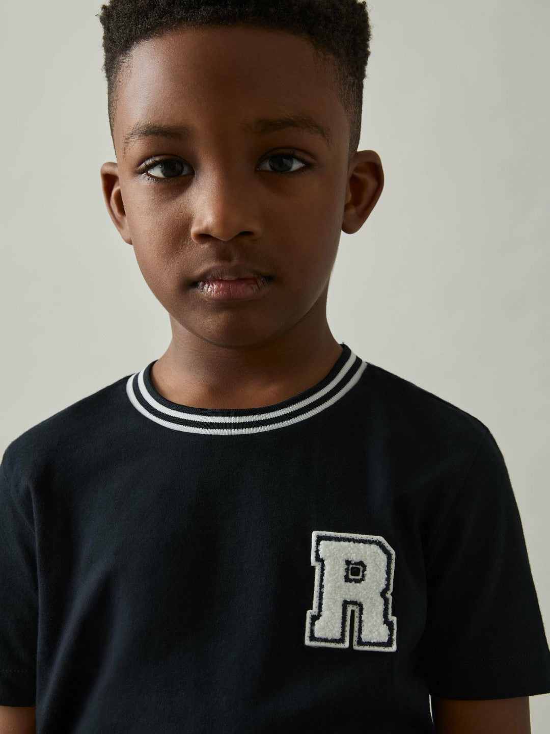 3-9 yrs Cotton Letter Patch T-Shirt Navy | Children & Baby