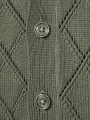 3-9 yrs Cotton Blend Diamond Knit Shirt Dark Sage | Children & Baby