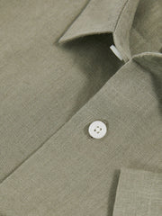 3-9 yrs Short Sleeve Linen Shirt Thyme Green | Children & Baby