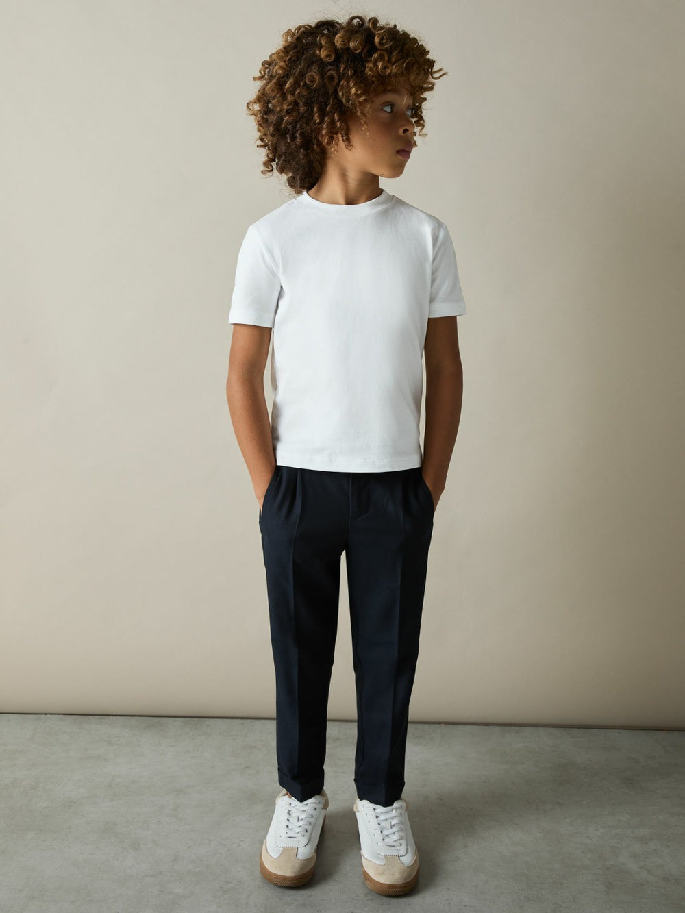 3-9 yrs Cotton Crew-Neck T-Shirt White | Children & Baby