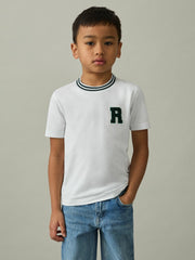 3-9 yrs Cotton Letter Patch T-Shirt White | Children & Baby
