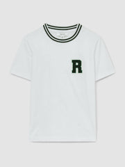 3-9 yrs Cotton Letter Patch T-Shirt White | Children & Baby