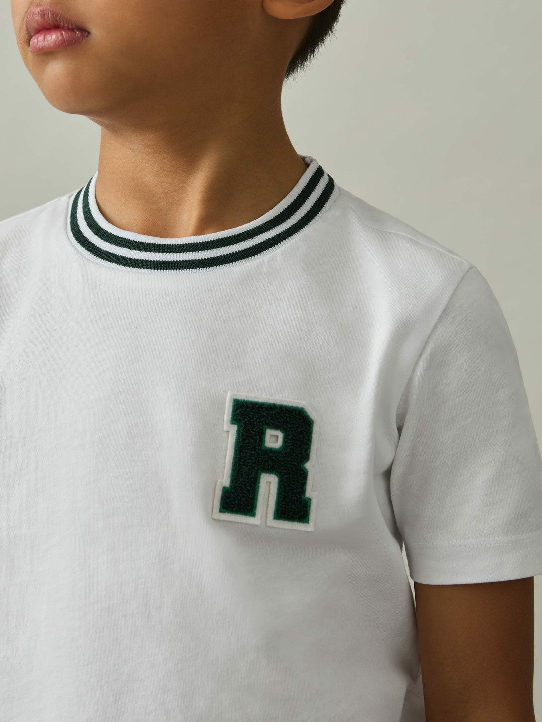 3-9 yrs Cotton Letter Patch T-Shirt White | Children & Baby
