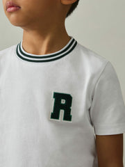 3-9 yrs Cotton Letter Patch T-Shirt White | Children & Baby