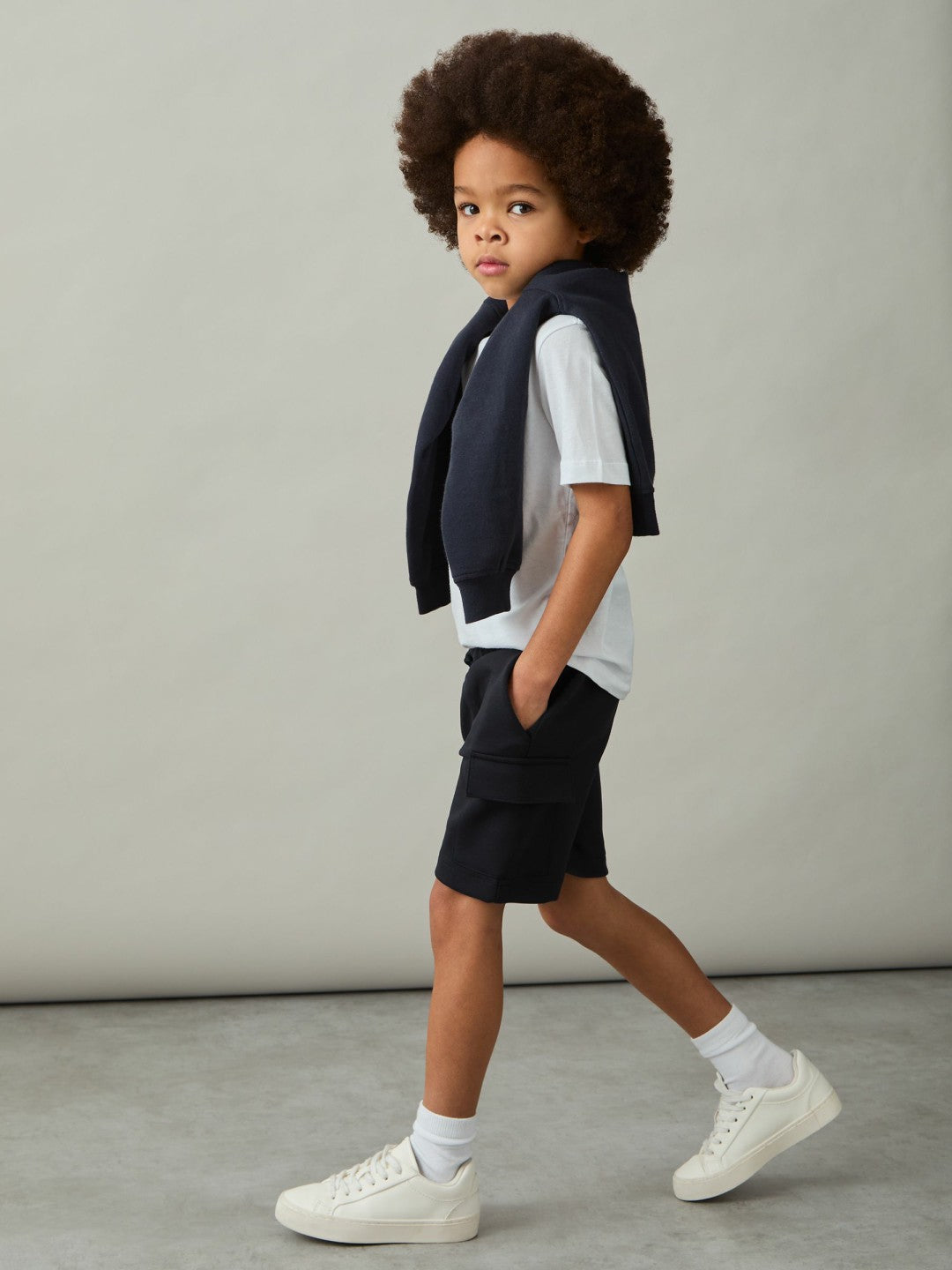 9-13 yrs Interlock-Jersey Cargo Shorts Navy | Children & Baby