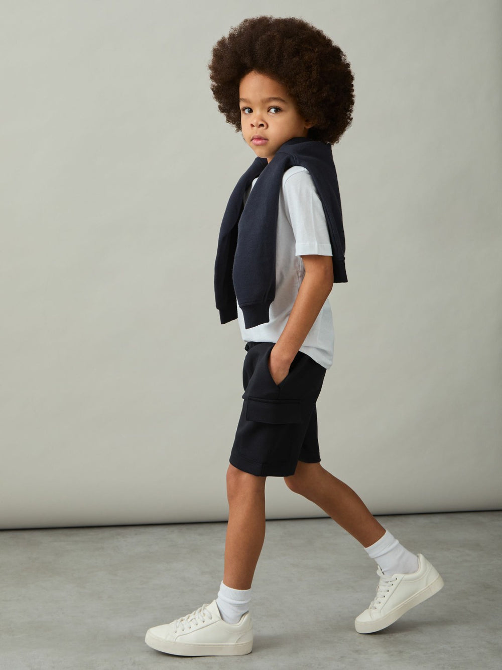 9-13 yrs Interlock-Jersey Cargo Shorts Navy | Children & Baby