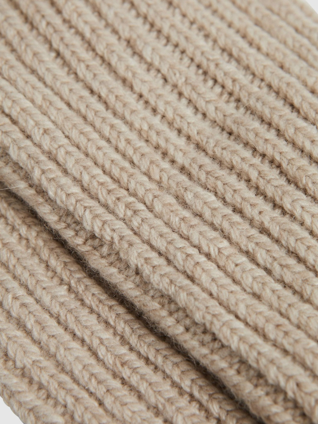 Rib-Knit Socks With Cashmere Oatmeal | Women