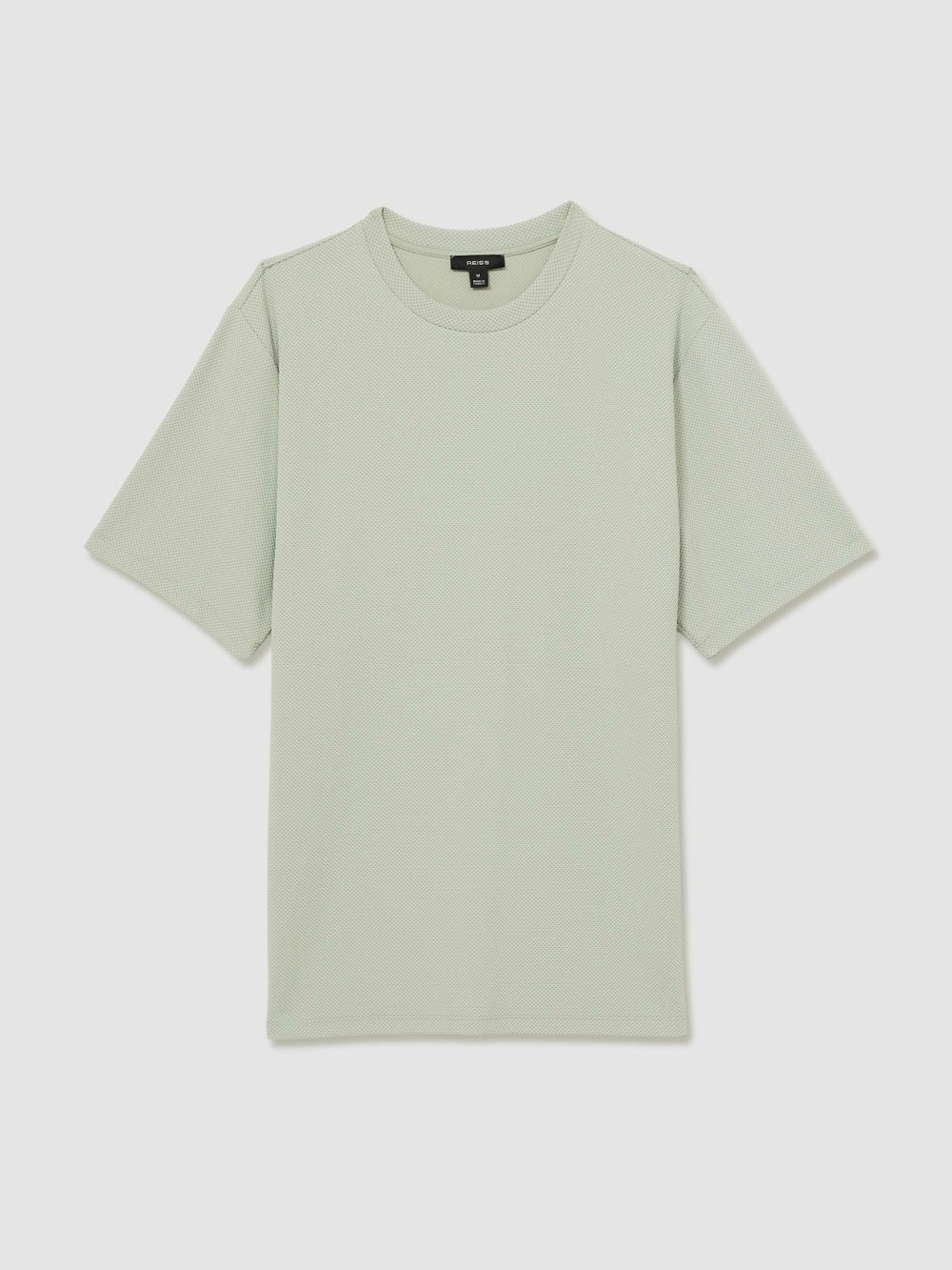 Textured Crew-Neck T-Shirt Sage Green | Men