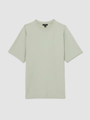 Textured Crew-Neck T-Shirt Sage Green | Men