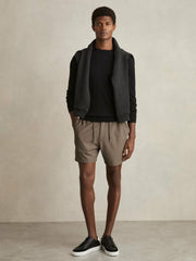 Textured Drawstring Shorts Mocha Brown | Men