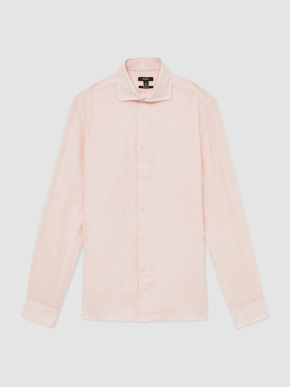 Linen Button-Through Shirt Prep Pink | Men