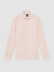 Linen Button-Through Shirt Prep Pink | Men