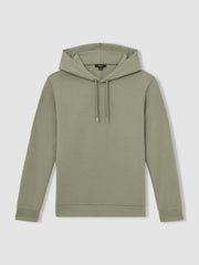 Interlock Jersey Drawstring Hoodie Sage | Men