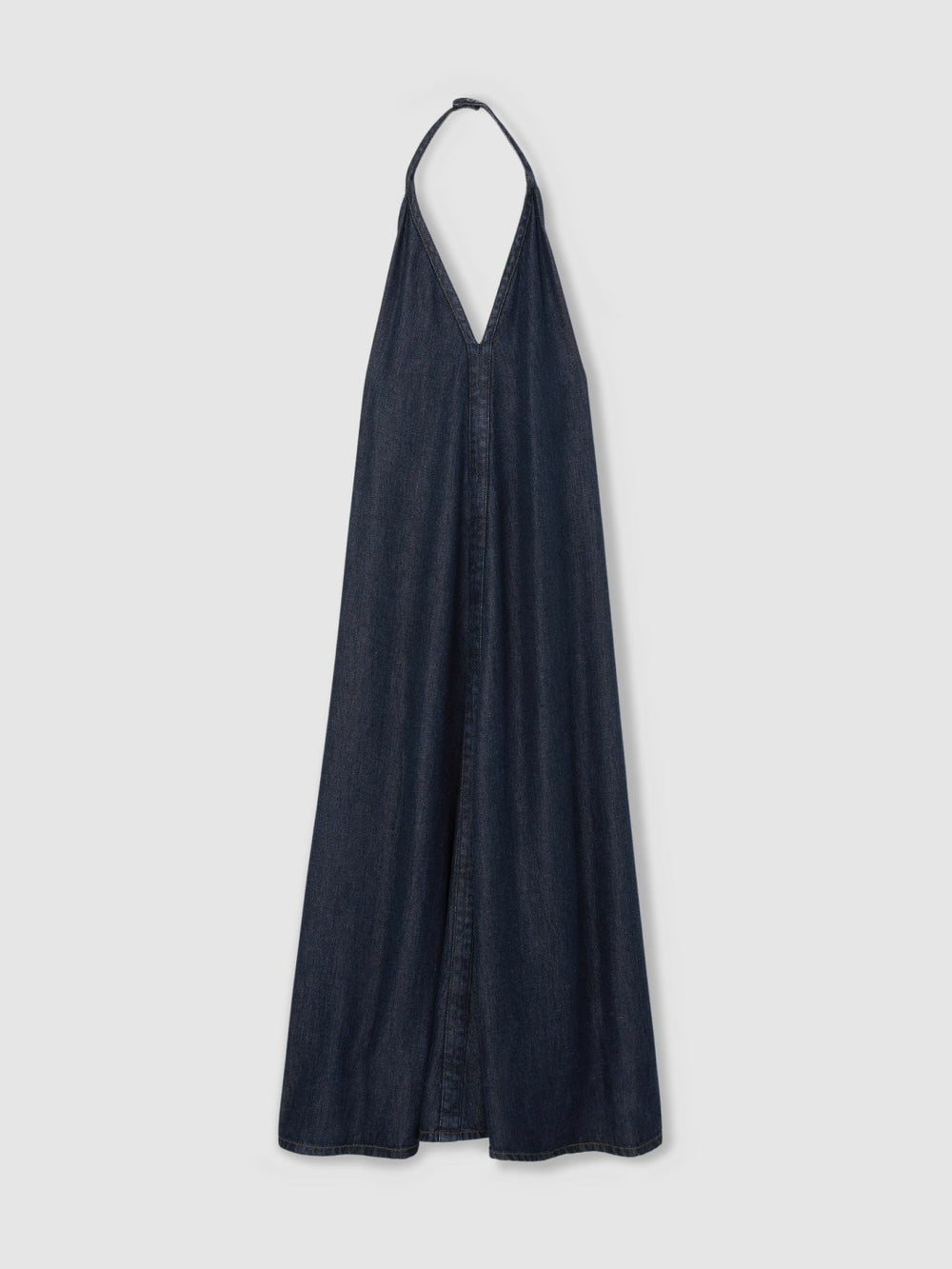 Denim Halterneck Maxi Dress Indigo | Women