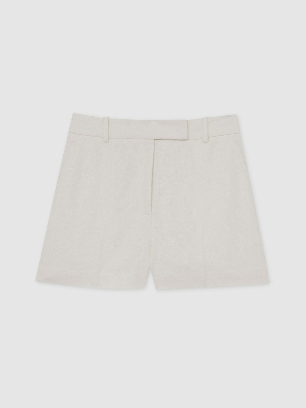 Linen-Blend Tailored Shorts White | Women