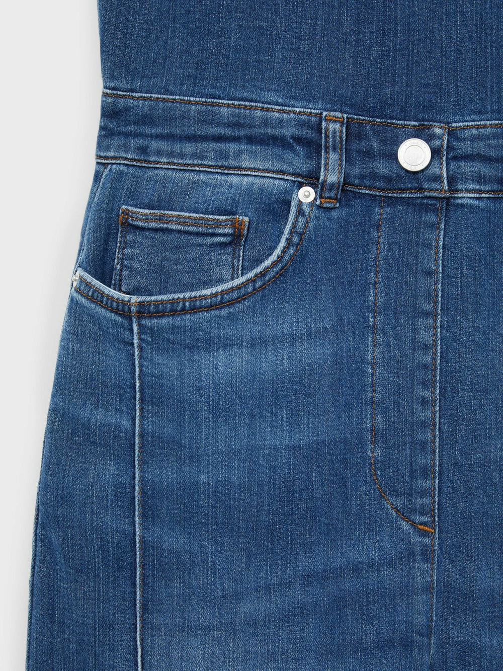 Wide-Leg Racer-Back Denim Jumpsuit Indigo | Women