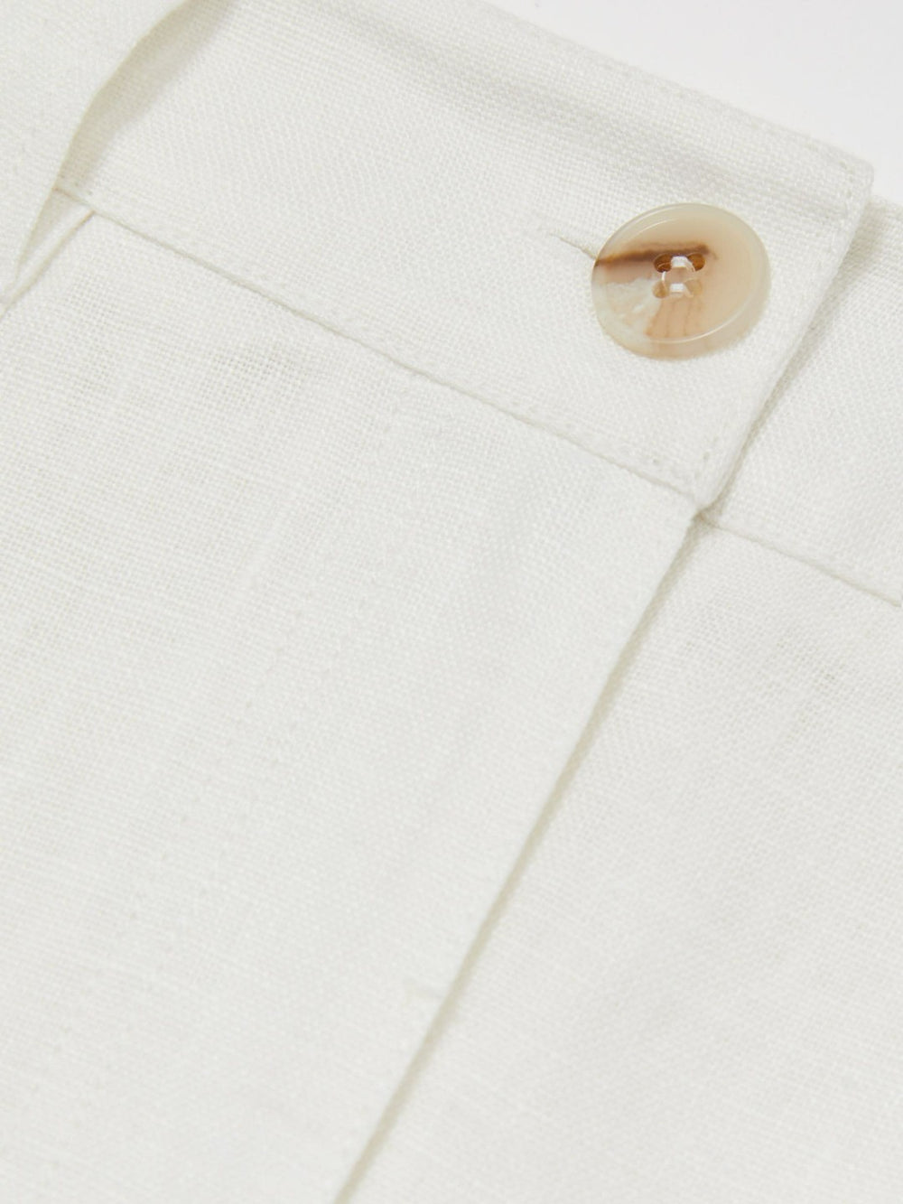 Petite Linen Wide Leg Trousers White | Women