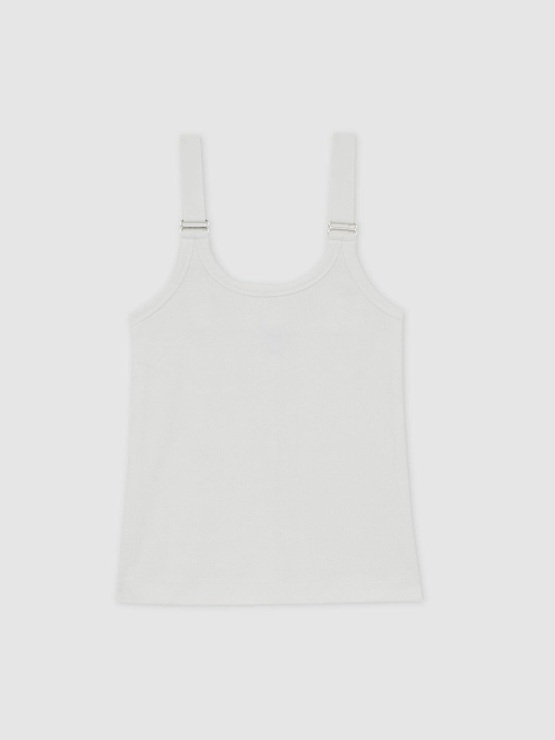 Stretch-Cotton D-Ring Strap Vest White | Women
