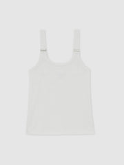 Stretch-Cotton D-Ring Strap Vest White | Women
