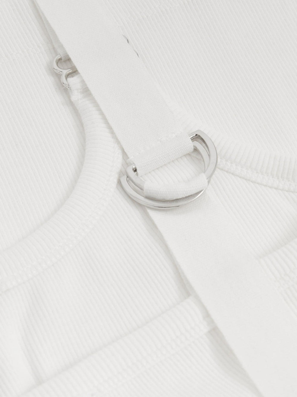 Stretch-Cotton D-Ring Strap Vest White | Women