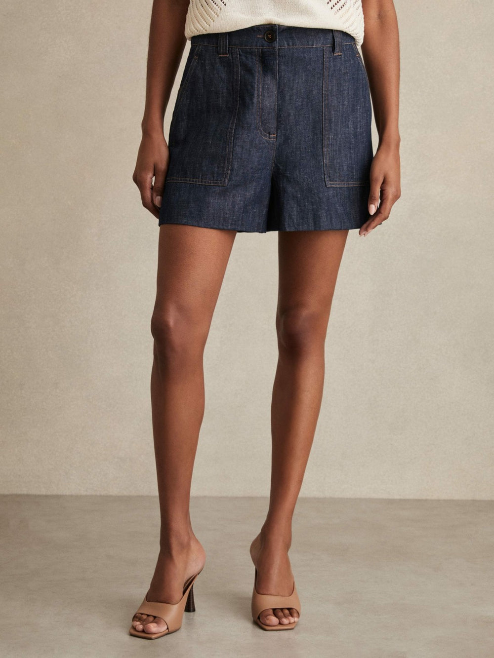Linen Shorts Indigo | Women