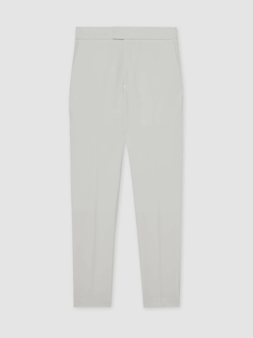 Slim-Fit Internal-Drawstring Trousers White | Men