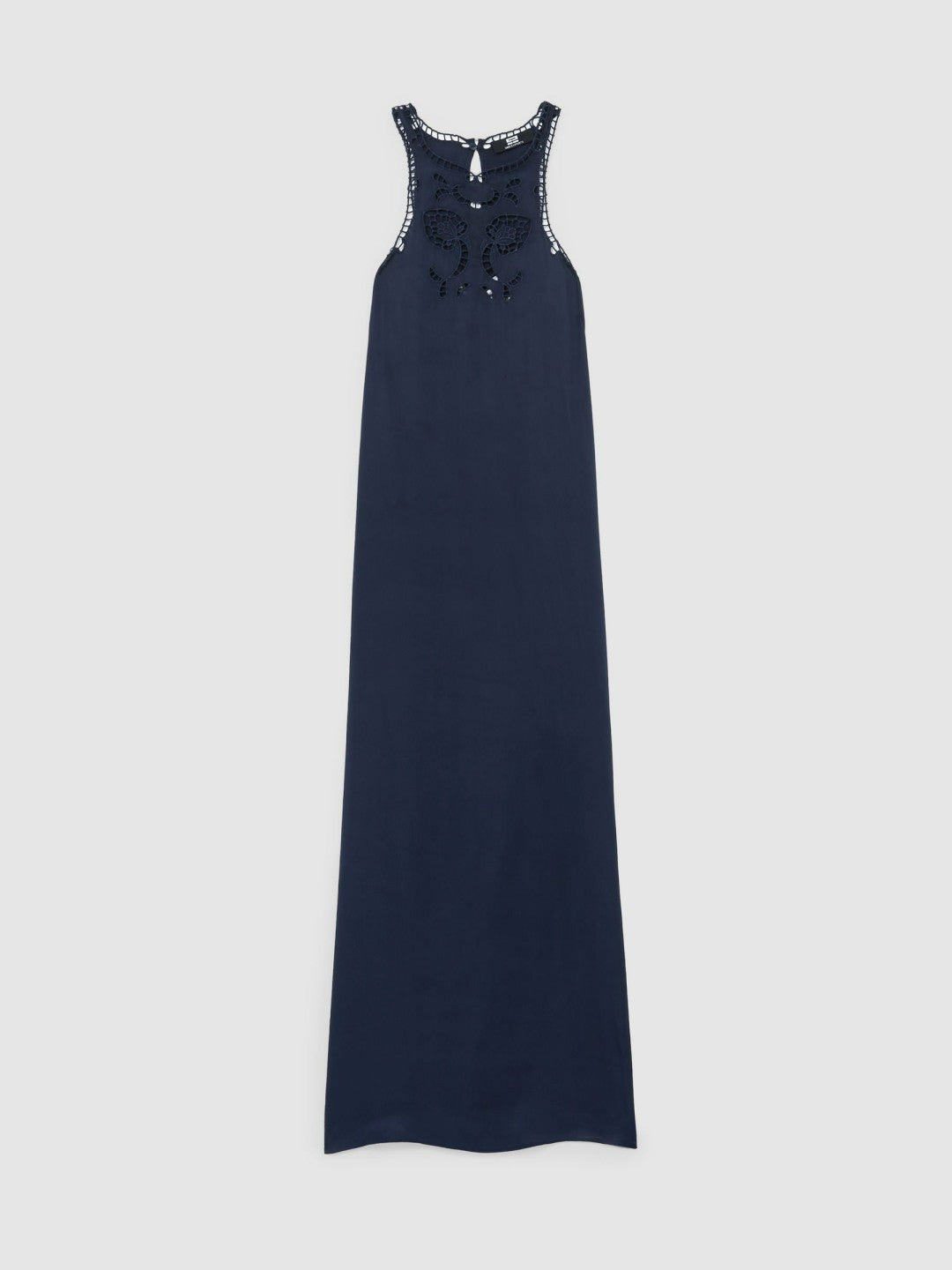 Satin Cut-Out Slip Dress Navy | Women