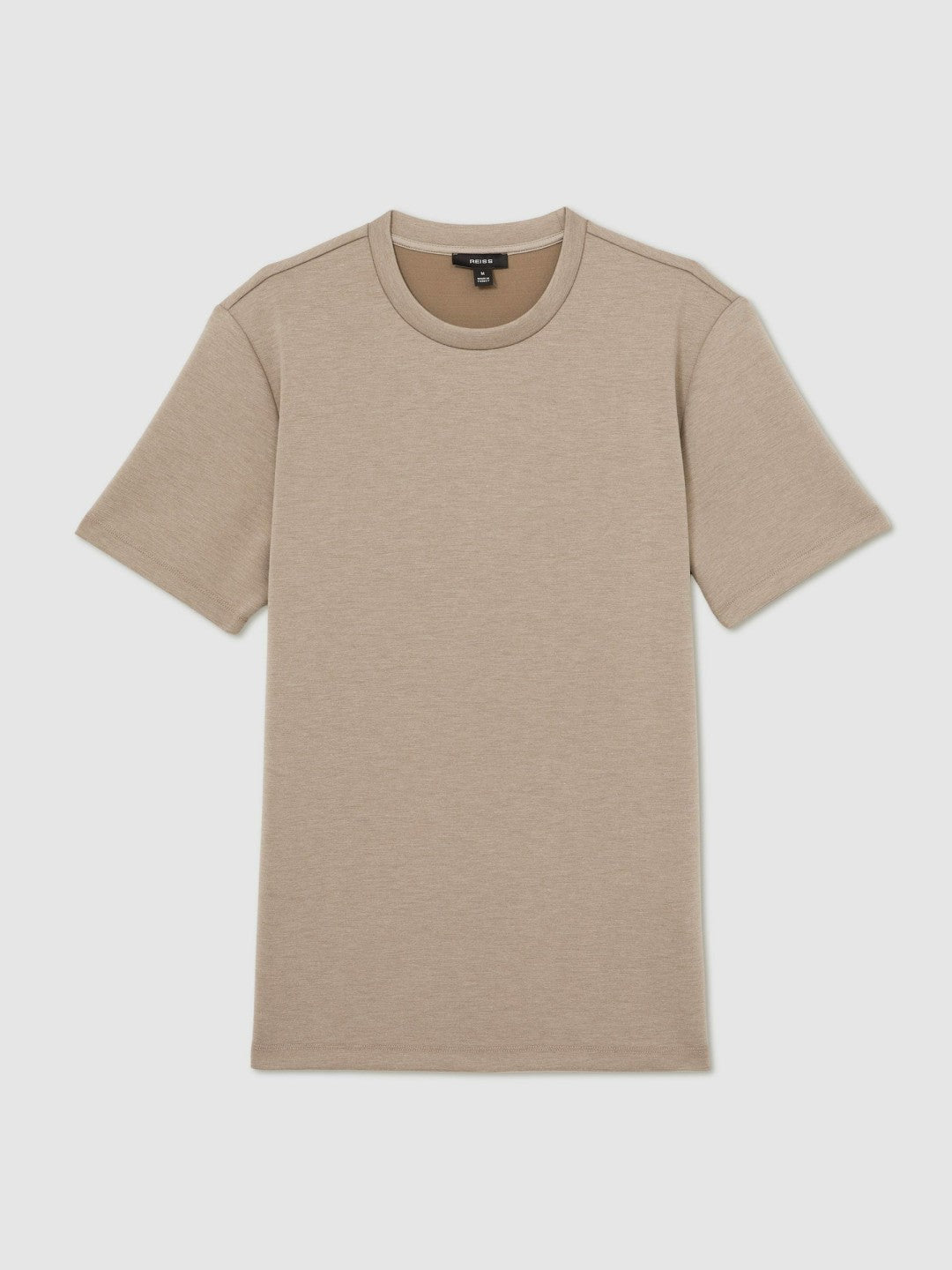 Interlock Jersey Crew Neck T-Shirt Taupe Brown | Men