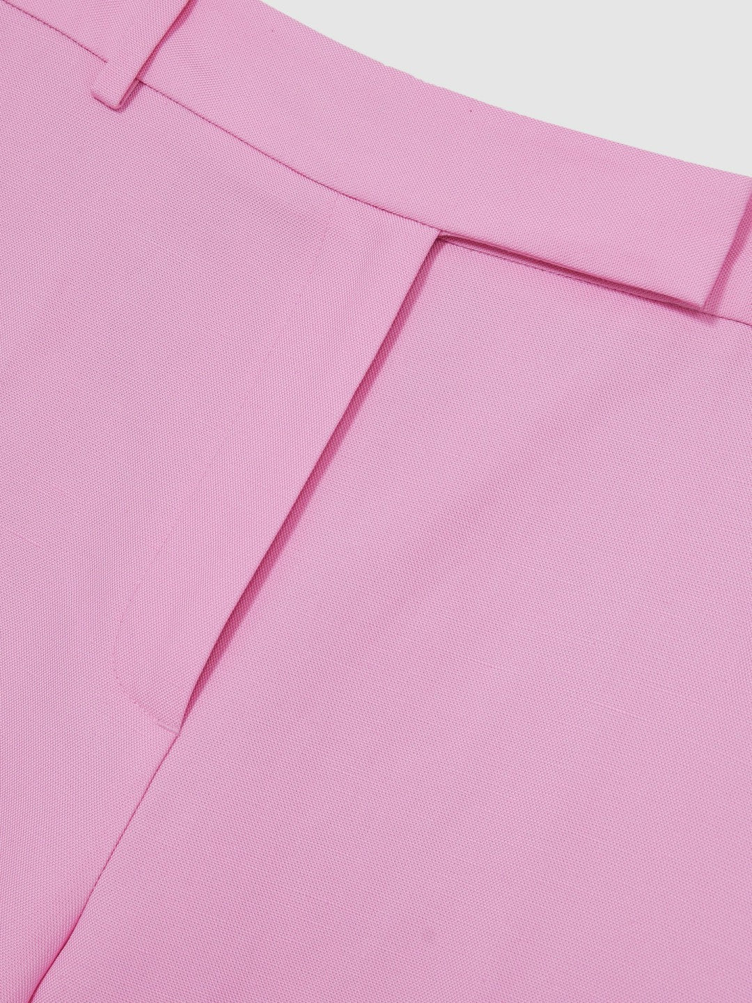 Wide-Leg Trousers With Linen Pink | Women