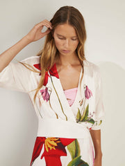 | NYBG Floral-Print Maxi Dress Ivory | Women