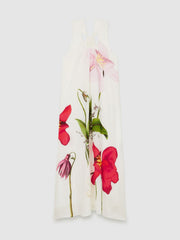 NYBG Floral Print Maxi Dress With Linen Ivory | Women