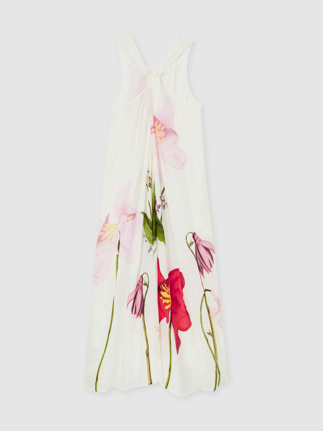 NYBG Floral Print Maxi Dress With Linen Ivory | Women