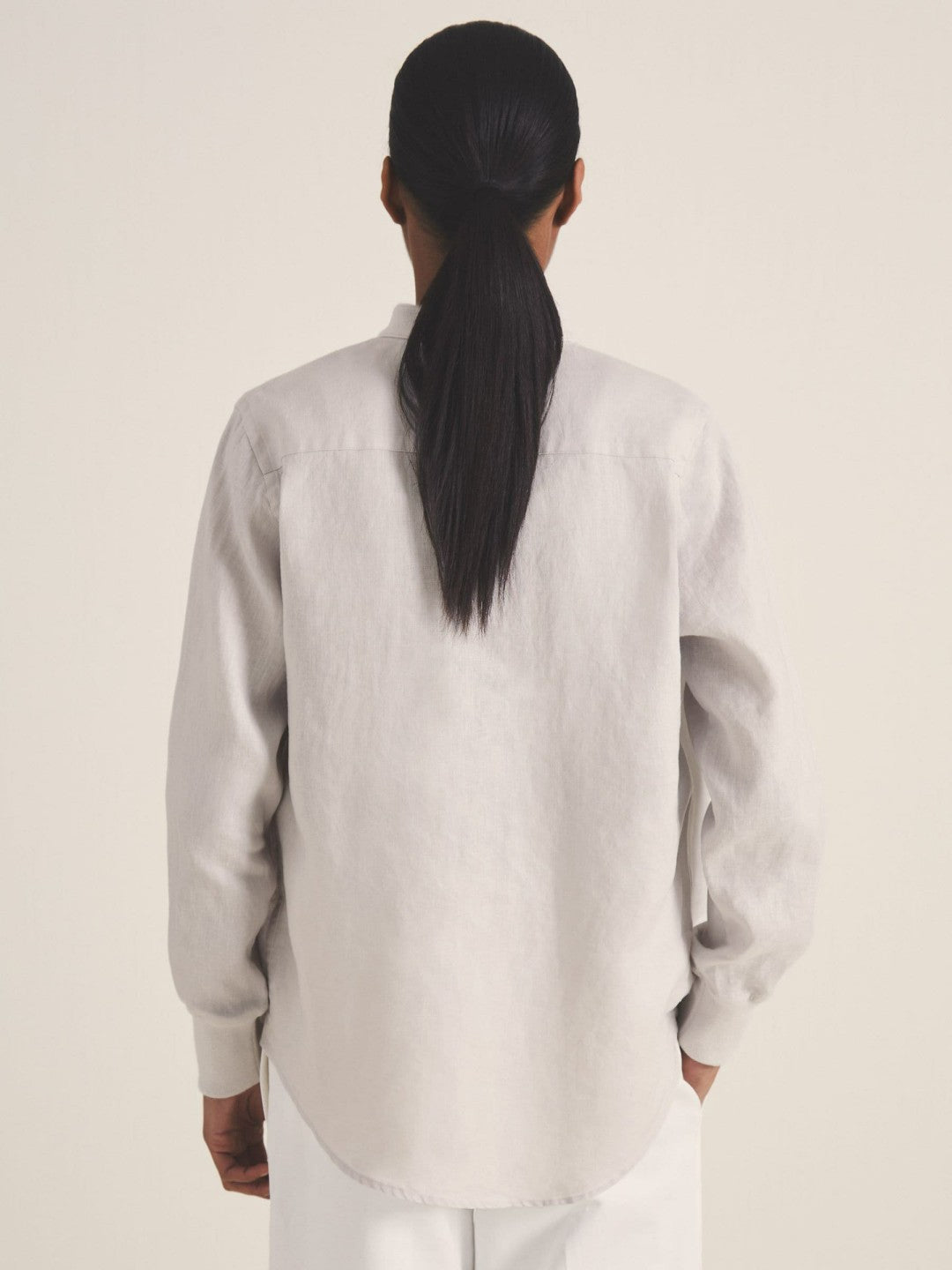| Les 100 Ciels Linen Shirt Soft Grey | Women
