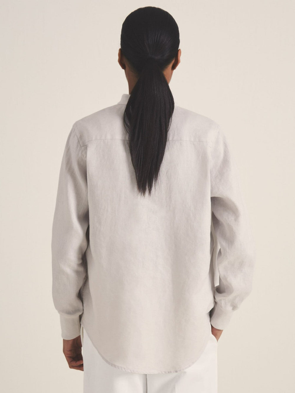 | Les 100 Ciels Linen Shirt Soft Grey | Women