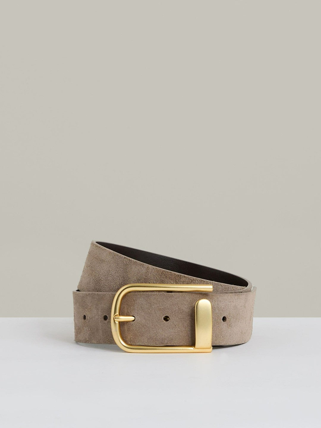 Leather Half Keeper Belt Grey | Women